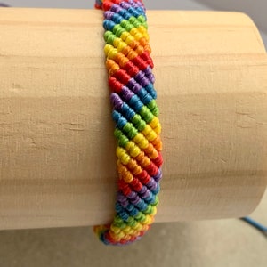 Rainbow bracelet-Friendship bracelet-LGBT bracelet-Pride bracelet-Gay pride flag-Handwoven bracelet-Unisex gift