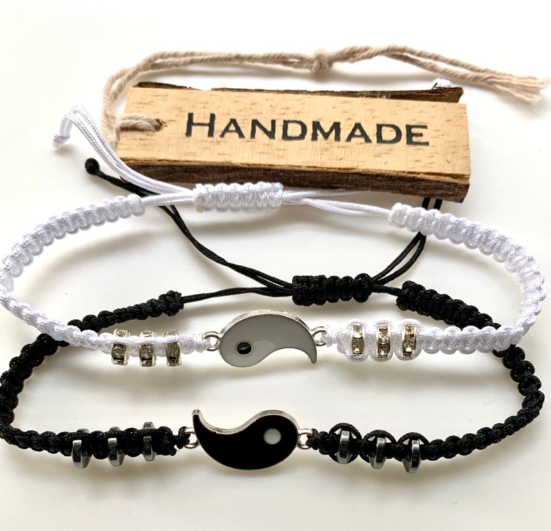 Yin Yang Braceletscouple Braceletsfriendship Etsy