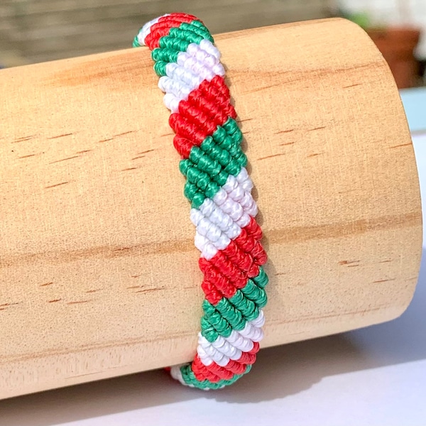 Vriendschapsarmband-knopenarmband-waterdicht-rood wit groen-Italiaanse vlag-Oman vlag-hongerige vlag-Iran vlag-solidariteit met de Iraanse vrouw