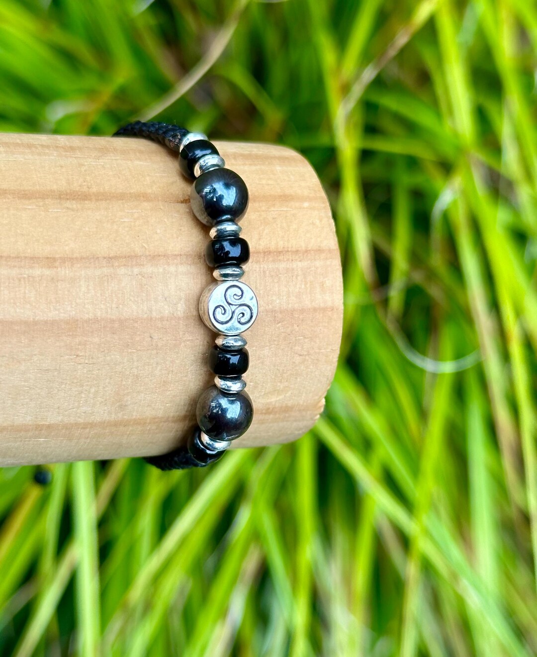 Celtic Bracelet-triskelion-celtic Triple Spiral Bracelet 