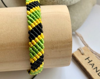Bracelet Brésilien Cheville Amitié Rasta Jamaïque - Multicolore, Style Bohème