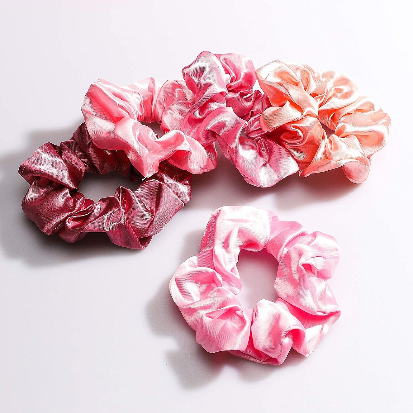 Pink Scrunchies 12 Pack Scrunchies Silk Scrunchies Silk Etsy