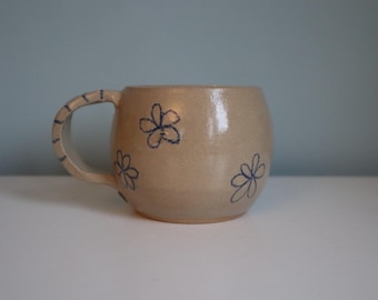 Handmade Flower Ceramic Mug
