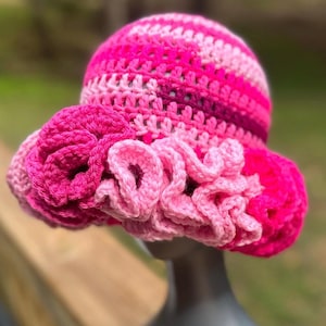 Pink Ruffled Hat - Etsy display picture 1