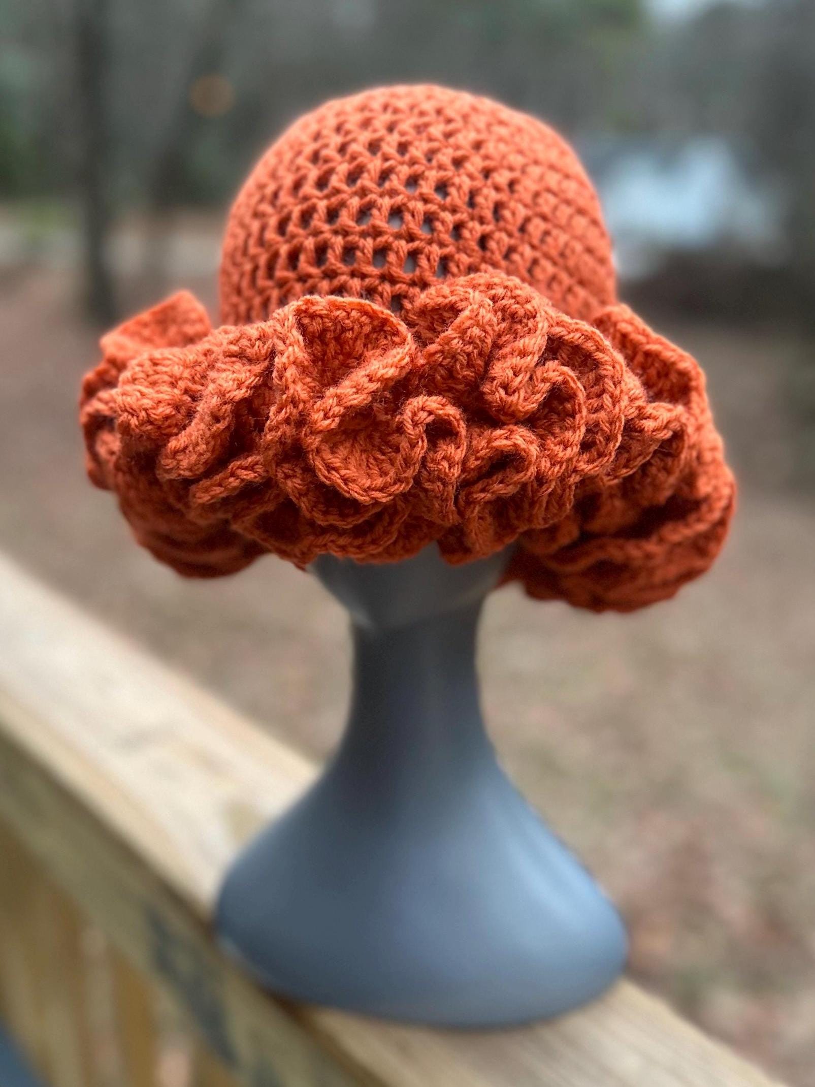 Orange Patriot Crochet Hat - Handmade USA Brim Hat $_57.JPG?set_id=880000500F main image 2