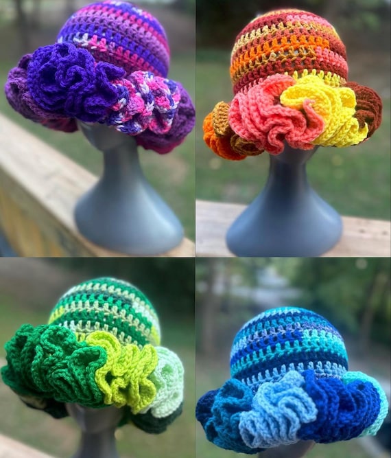 Hand made Colorful Knit Ruffle Hat and Scarf Set each Elle Yarns | 24.020 – Ruffle Frill Beanie main image 4