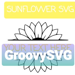 Girasol en blanco SVG, Cortar archivos, Descarga instantánea