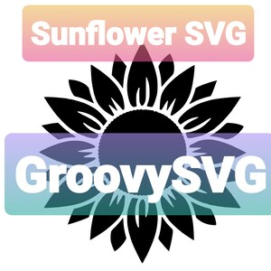 Girasol SVG, Cortar archivos, Descarga instantánea