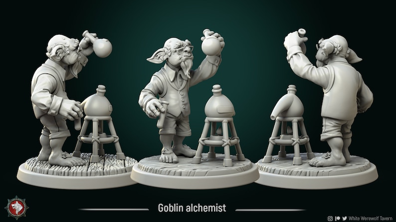 D/&D Dungeons and Dragons White Werewolf Tavern Goblin Miniatures DND