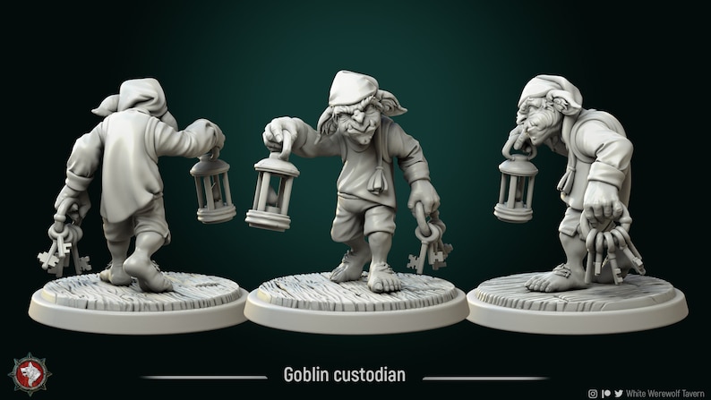 D/&D Dungeons and Dragons White Werewolf Tavern Goblin Miniatures DND