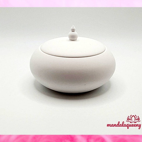 Jewelry box with lid, mandala stone painting, dot painting, mandala dot painting, handmade from high-quality heavy plaster