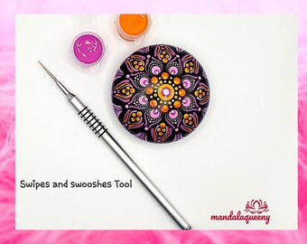 Gereedschap voor swipes en swooshes, dotting tool, embossing tool, mandala steen, dot art, mandala ontwerp, schilderstenen, dot art schilderij