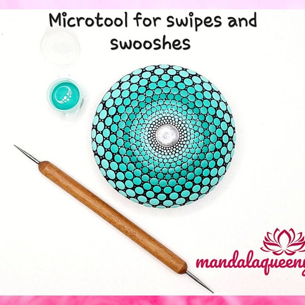 Dottingtool für Micropunkte, Swipes und Swooshes, Prägewerkzeug, Mandala Steine bemalen Mandaladesign, Dot Art Painting