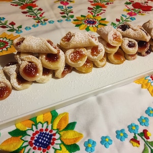 1 lb Hungarian Kolache Cookies: Cream Cheese Kiffles with Jam / Thanksgiving / Christmas cookies