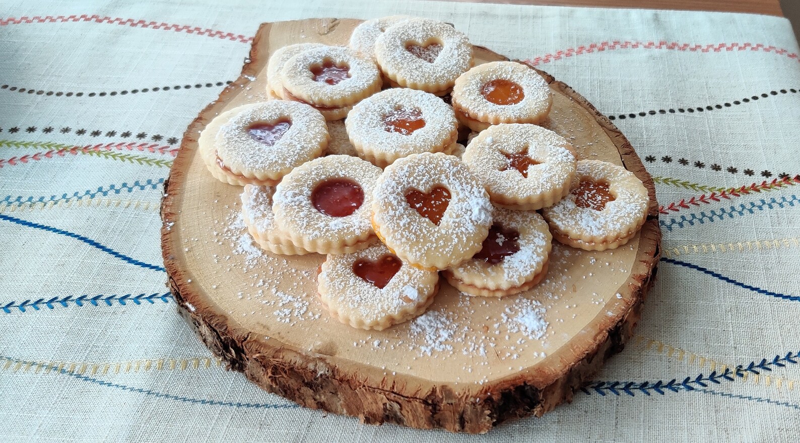 1 Pound Linzer Tart Cookies/ Organic ingredients, Handmade/ Hungarian cookies recipe / Christmas cookies