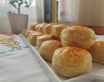 POGACSA/ Hungarian cheese biscuits / Cheese scones/1 or 2 Lb TRADITIONAL/ Holiday/ Mother's Day