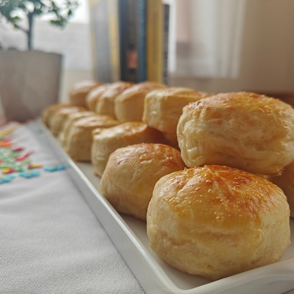 POGACSA/ Hungarian cheese biscuits / Cheese scones/1 or 2 Lb TRADITIONAL/ Holiday/ Mother's Day