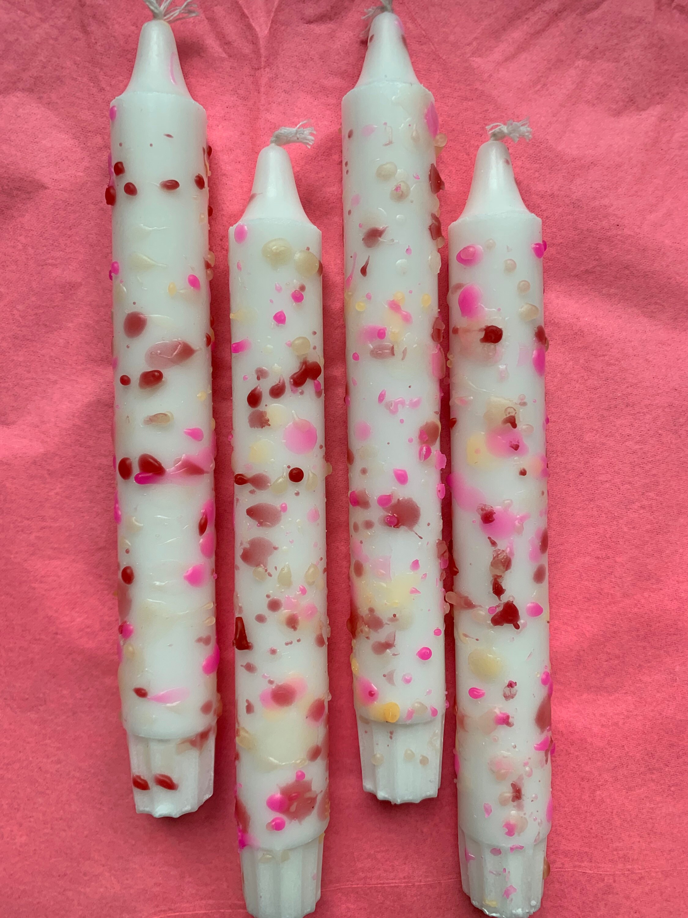 Dip dye Candles Confetti Edition Etsy