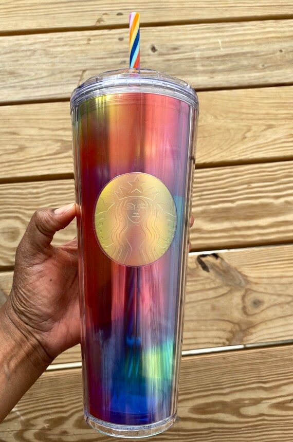 Rainbow starbucks cup deals