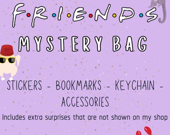 Friends TV Show Grab Bag | Bookmarks | Stickers | Keychains | Friends Fans |