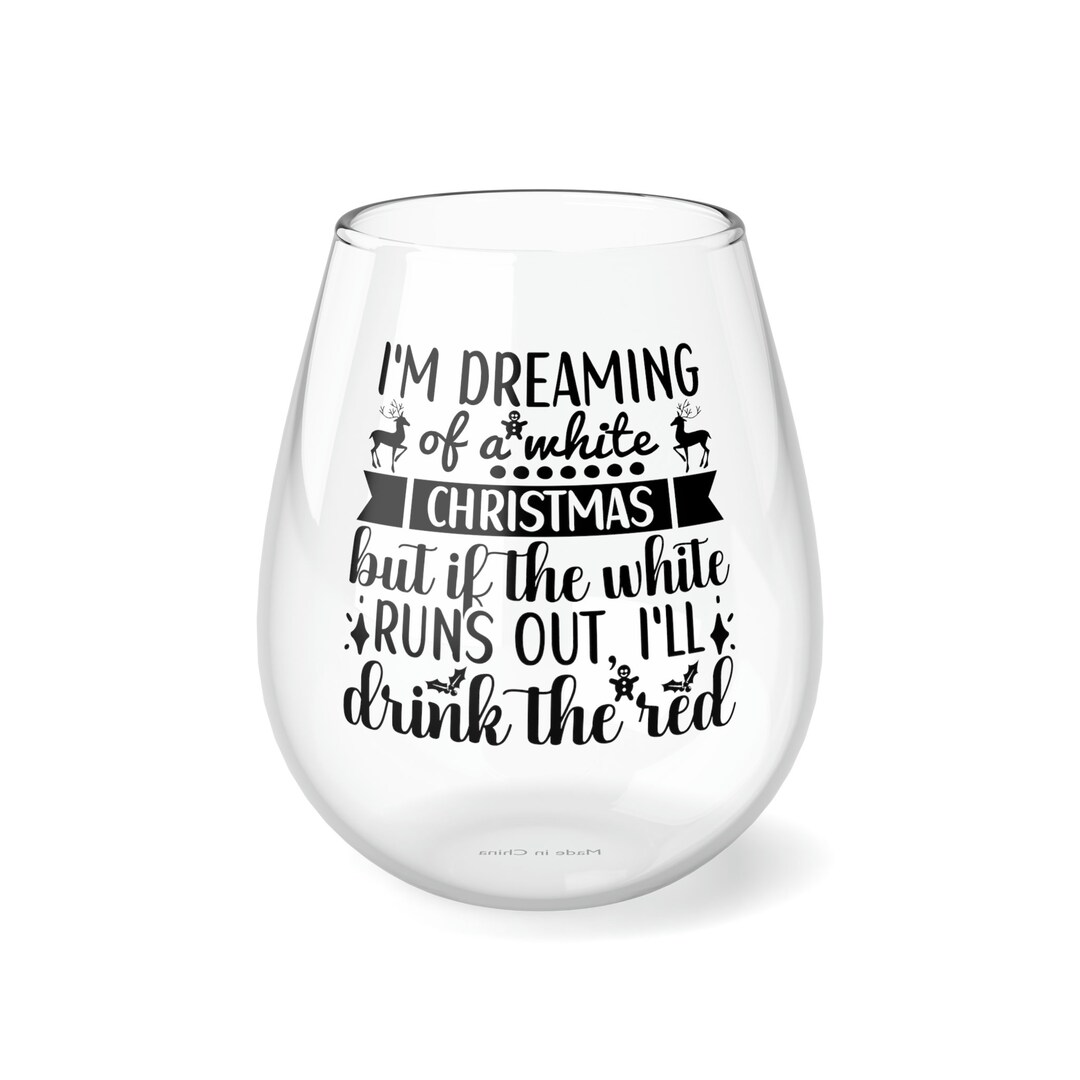 Funny Christmas Stemless Wine Glass 11.75oz Christmas Wine Etsy