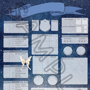 DnD 5e Character Sheets Witchy Vibes Form Fillable