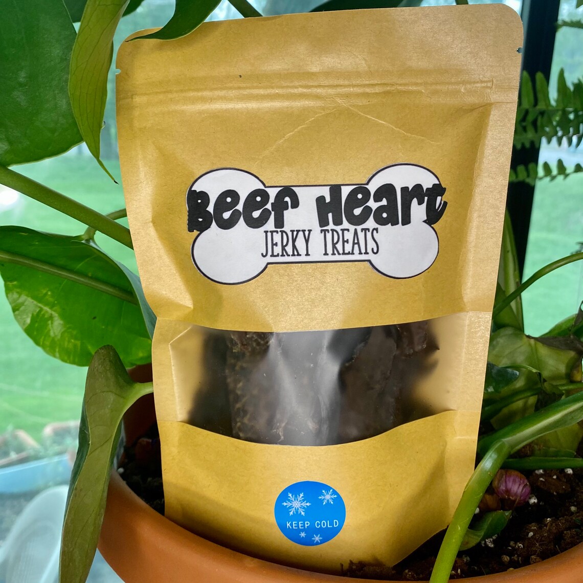 Beef Heart Jerky Organ Meat for Dogs Beef Jerky Dog Treats Etsy