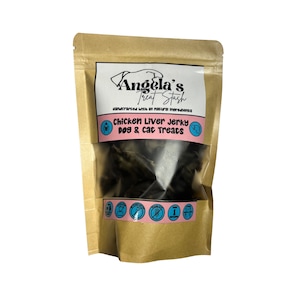 Dehydrated Chicken Liver Jerky Dog & Cat Treats- Single Ingredient Pet Treats, Natural Pet Treats, Gluten and Grain Free Pet Treats