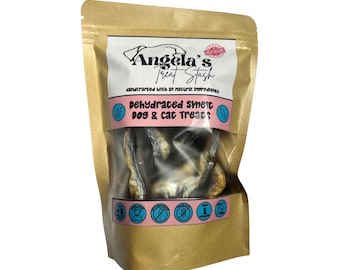 Dehydrated Whole Smelt Dog & Cat Treats- Single Ingredient Pet Treats, Fish Pet Treats, Natural Pet Treats