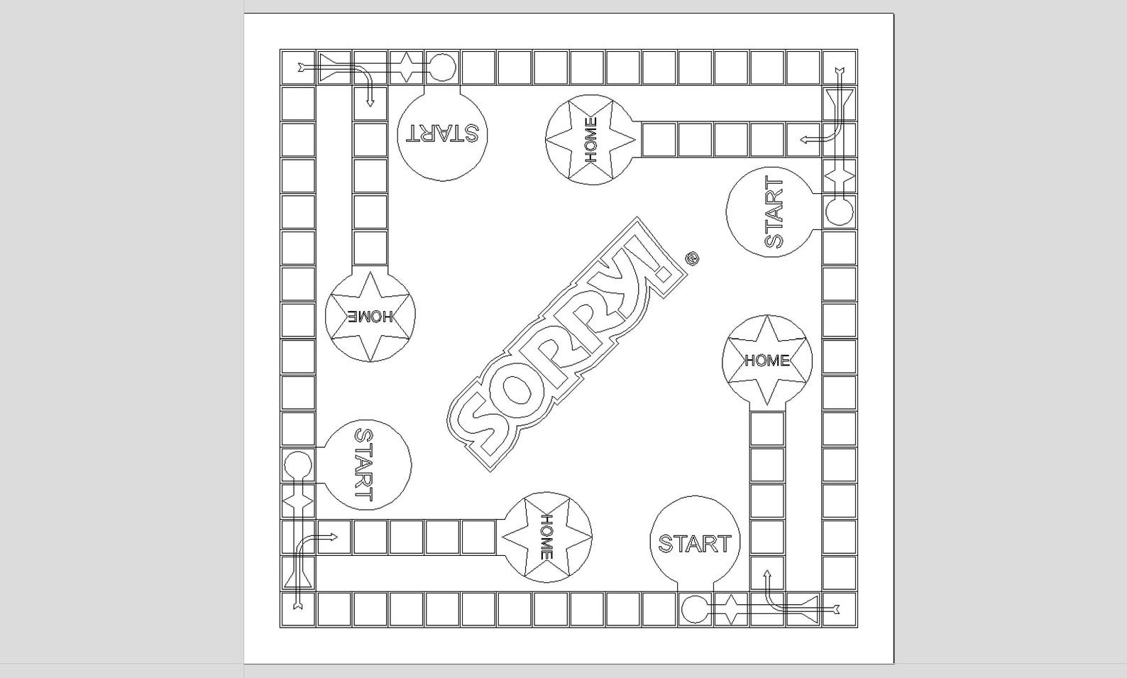 Hand Drawn Sorry Board Game Template For CNC Or Laser Cutter Etsy hand-drawn-sorry-board-game-template-for-cnc-or-laser-cutter-etsy