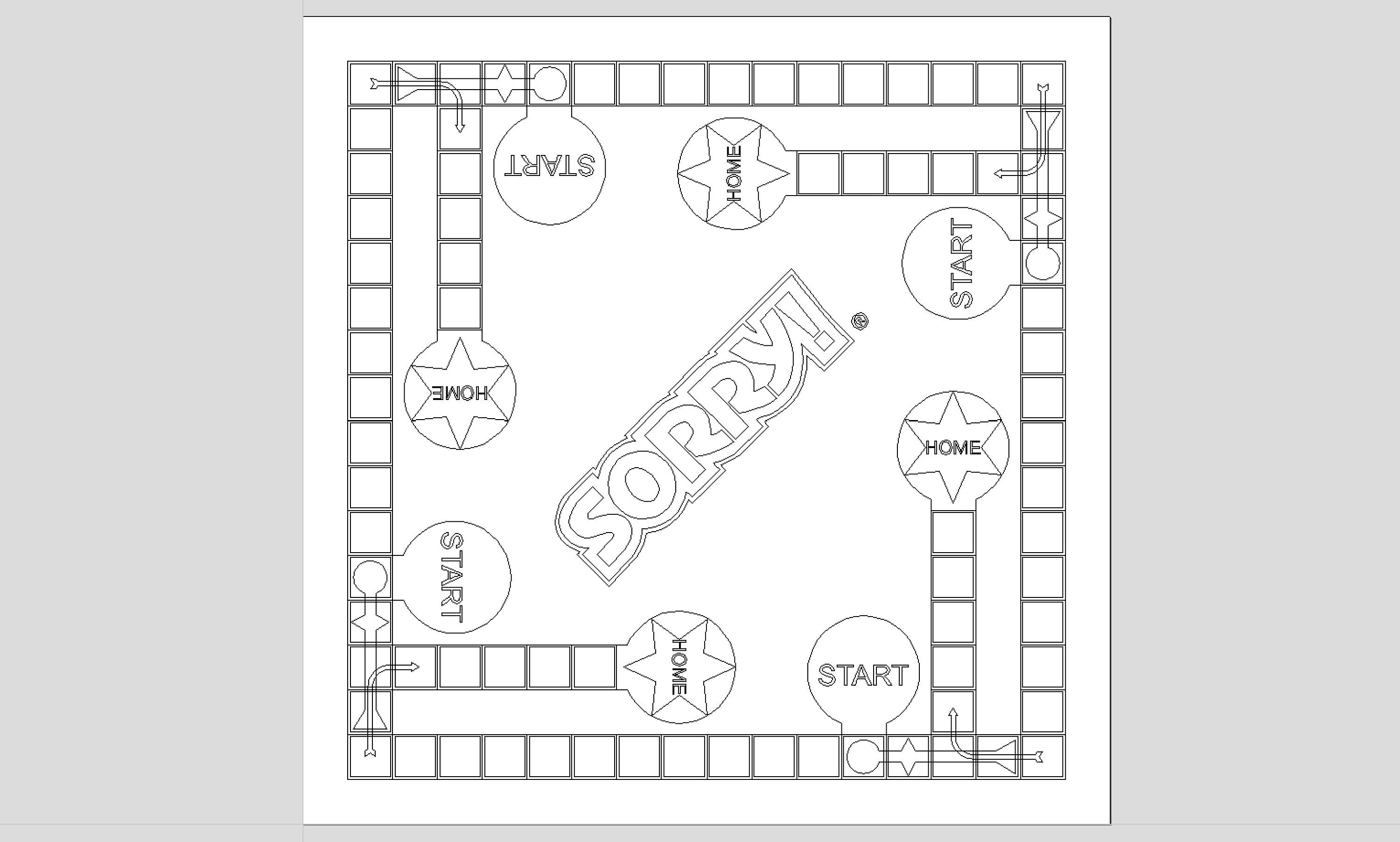 Hand Drawn Sorry Board Game Template for CNC or Laser Cutter Etsy Hand Drawn Sorry Board Game Template for CNC or Laser Cutter Etsy