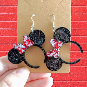 Minnie Sparkling Mouse Ears Earrings