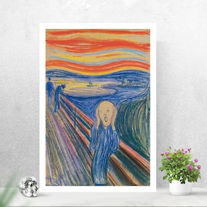 The Scream, Painting Print Print, Edvard Munch Painting, Painting Poster, Art Poster, Fine Art Print, Wall Art, Famous Paintings, Famous Art