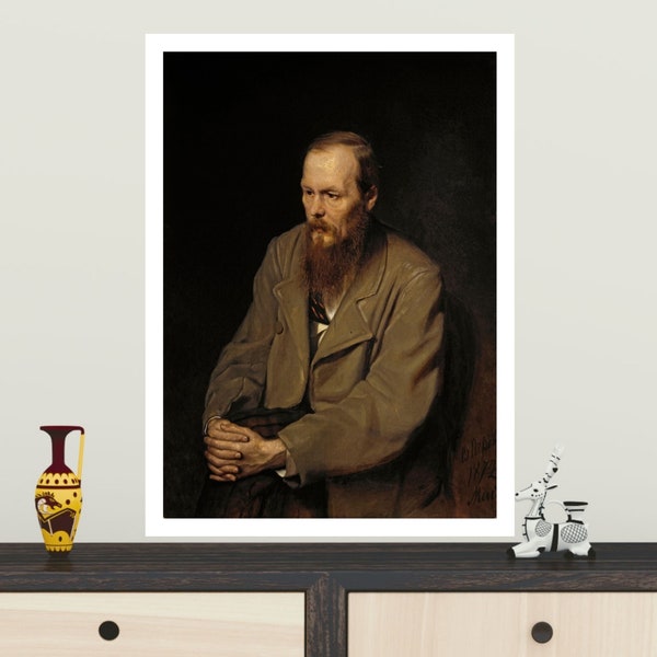 Fyodor Dostoevsky Painting Print, Portait Painting, Vasily Perov Poster, 1872 Painting, Fine Art Print, Wall Art, Famous Paintings, Art Gift