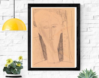 Raimondo famous painting by Amedeo Modigliani, Art Print, Wall Art, Art Gifts, Oil Painting Prints, Art Deco, Wall Deco, artwork