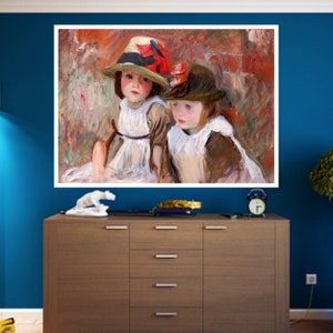 Village Children (1890) print by John Singer Sargent, Art Print,Impressionism, Edwardian era  prints,Art deco, Wall print, Wall print, Yale