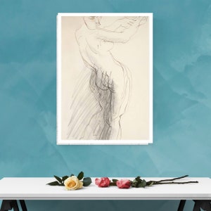 Nackte Frau Druck, Auguste Rodin Druck, Frauen Kunst Skizzen, Kunst-Poster-Geschenke, Art Deco, Plakatkünstler, Allegorie Drucke