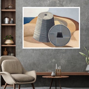 Objetos minerales (1935) pintura de Paul Nash, Arte mural, Pintura famosa, Regalos de carteles de arte, Art Déco, arte de vanguardia, pintura de paisajes