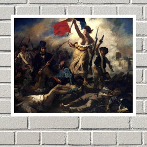French Revolution by Eugène Delacroix, Art Print, Famous Wall Art, Famous Paintings, Digital Prints, Art Gifts, Vintage Art Deco