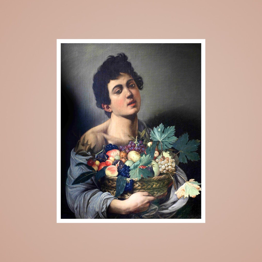 Caravaggio's Boy With a Basket of Fruit (1593), Art Print, Famous Wall ...