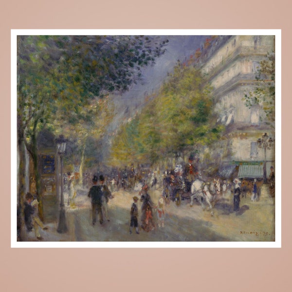 Pierre-Auguste Renoir, Les Grands Boulevards, Art Murail, Peintures Célèbres, Cadeaux d’affiches d’art, Gravures à l’huile, Art Déco, Affiche d’art vintage