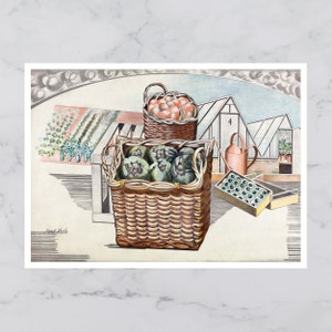 Impresión de frutas y verduras de Paul Nash, arte de pared de Nash, pintura famosa, regalos de carteles de arte, Art Déco, arte de vanguardia, pintura de paisaje