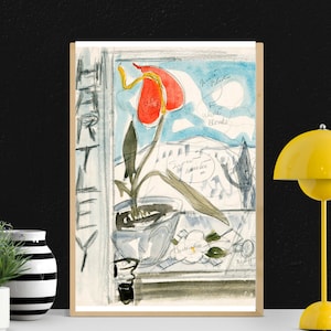 In Vaudeville: Woman & Man on Stage by Charles Demuth, Famous Painting,Art Poster Gifts, Art Deco, avant-garde art, Cubism , Surrealism