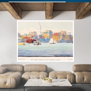 Impression de New York de la 34e rue, Rachael Robinson Elmer, oeuvres d'art de carte postale, cadeaux d'affiche d'art, art déco, affichiste, estampe impressionniste