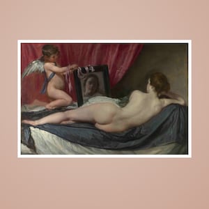 Diego Velázquez: Roke by Venus, Art Poster Gifts, Famous prints, Art Deco, Vintage Art Poster, Fine art, Wall Decor, Wall art print