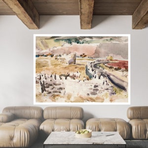 Oxfordshire Pintura de paisaje de Paul Nash, Arte de pared, Pintura famosa, Regalos de carteles de arte, Art Déco, arte de vanguardia, pintura de paisaje