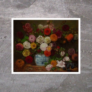 Bouquet of flowers  by Eugène Delacroix, Eugène Delacroix, Art Print, Famous Wall Art, Famous Paintings, Digital Prints, Art Gifts