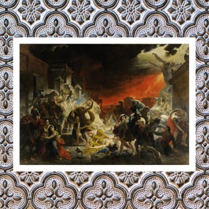 Le dernier jour de Pompéi Peinture Impression, Karl Bryullov Art mural, Peinture à l’huile, Affiche, Impression d’art, Art mural, Peintures célèbres, Cadeaux d’art