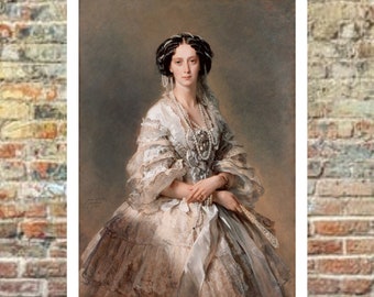 Portrait de l’impératrice Maria Alexandrovna Peinture Estampe, Franz Xaver Winterhalter Art Impression, Art mural célèbre, Peintures célèbres, Peintures à l’huile