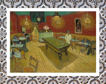 The Night Cafe Print, Vincent van Gogh Painting 1888, van Gogh Wall Art, Famous Paintings, Art Gift, van Gogh Poster, Oil Painting Print